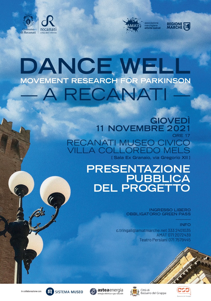 Presentazione pubblica del progetto DANCE WELL : 11 novembre a Recanati