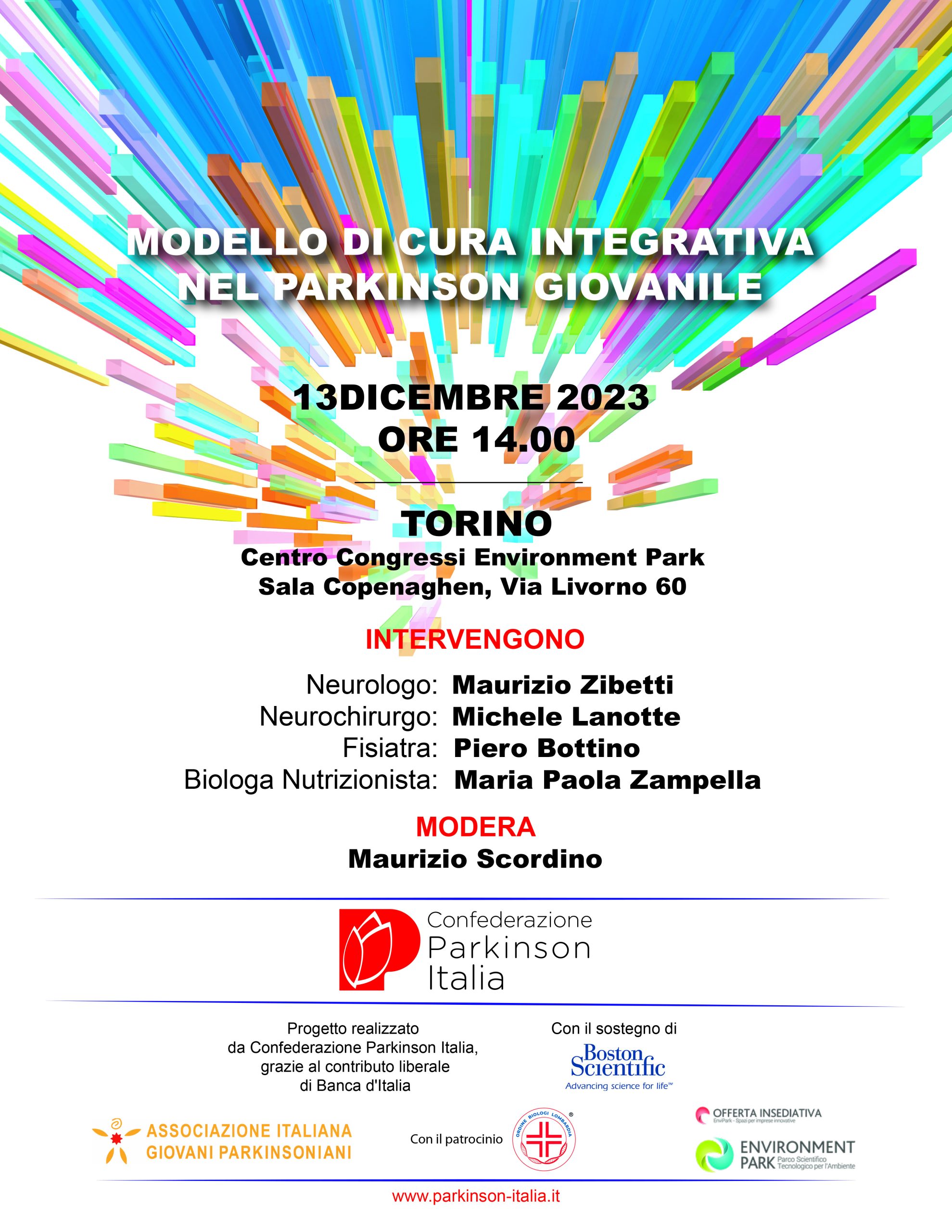 Modello di Cura Integrativa nel Parkinson giovanile: Torino 13 dicembre